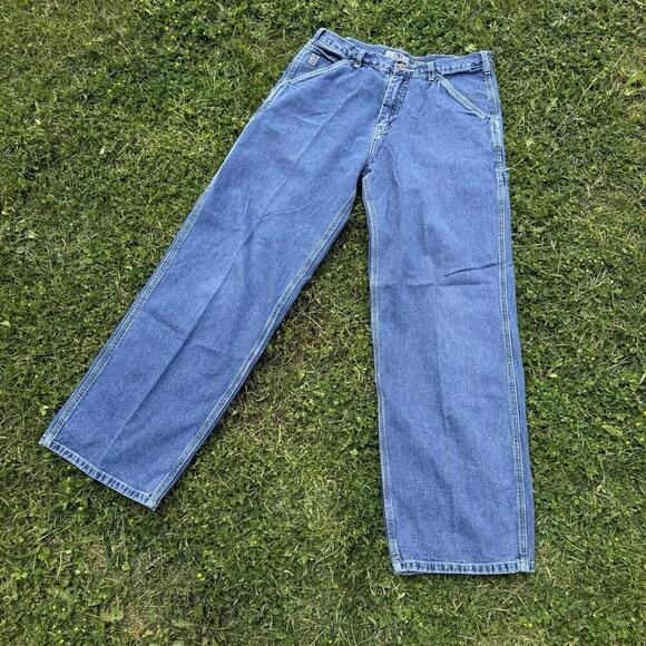 VTG Buffalo David Bitton Carpenter Jeans Cotton Relaxed Fit 33x31 Y2K Workwear - Picture 2 of 10